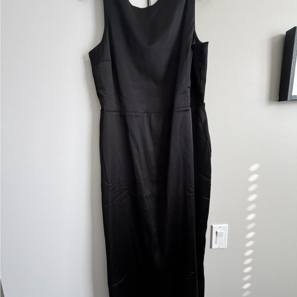 Abercrombie & Fitch Black Midi Sheath Dress